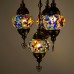 Authentic 4-Piece Ceiling Pendant Chandelier Mosaic Lamp Open Set Sultan